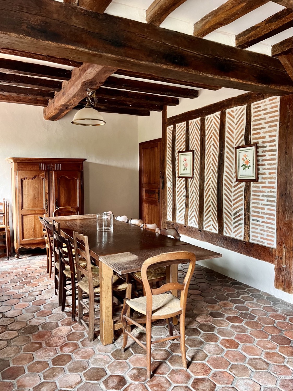 La salle à manger, ambiance maison de campagne
